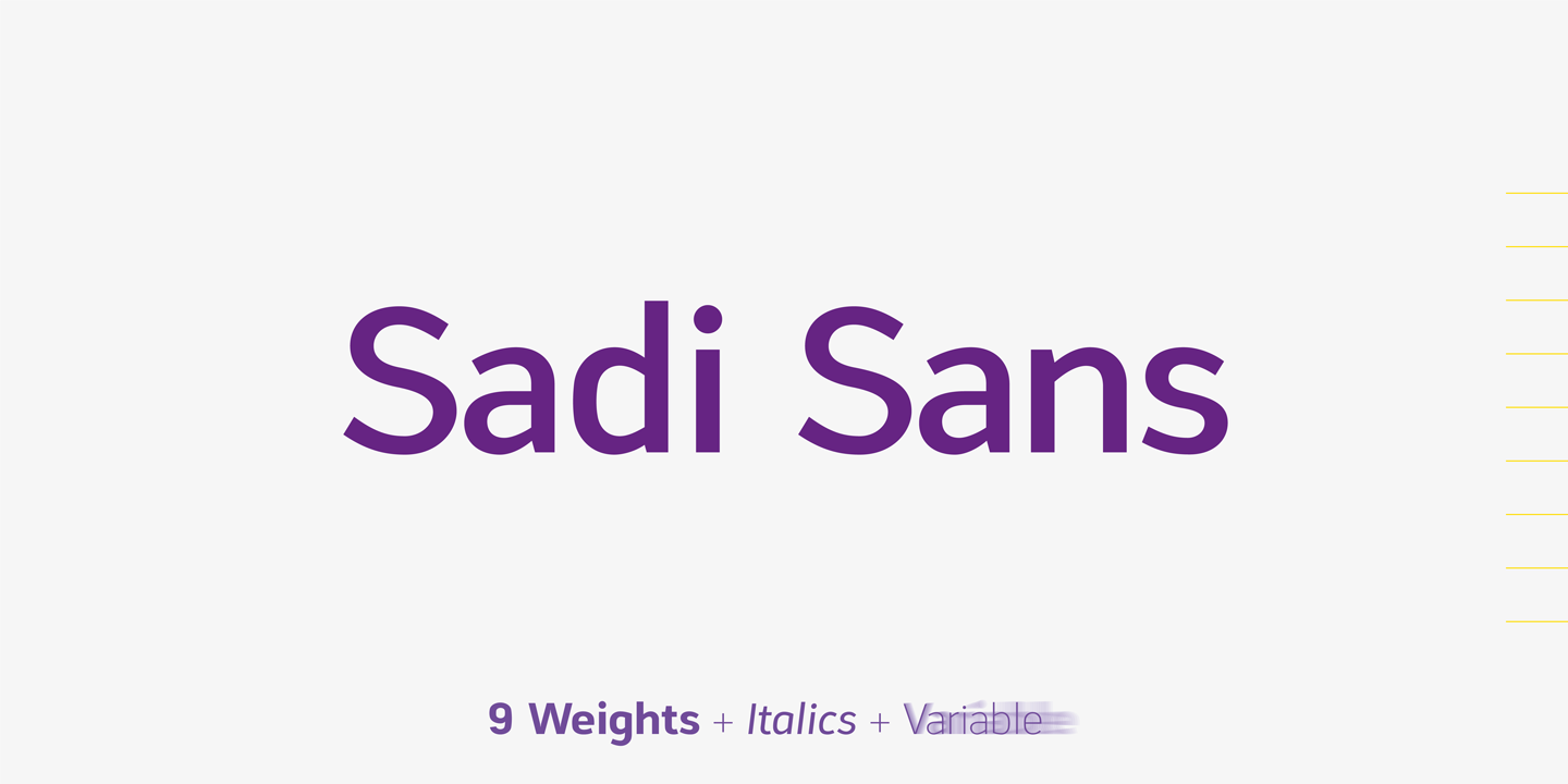 Beispiel einer Sadi Sans-Schriftart